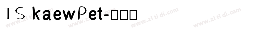 TS kaewPet字体转换